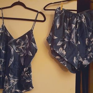 Silky camisole and short sleep set